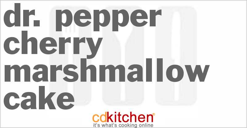 Dr. Pepper Cherry Marshmallow Cake - CDKitchen.com