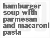 recipe for slow cooker hamburger soup with parmesan and macaroni pasta