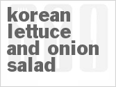 recipe for korean lettuce and onion salad