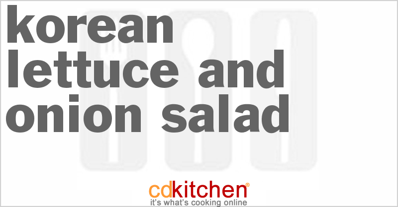 Korean Lettuce And Onion Salad - CDKitchen.com
