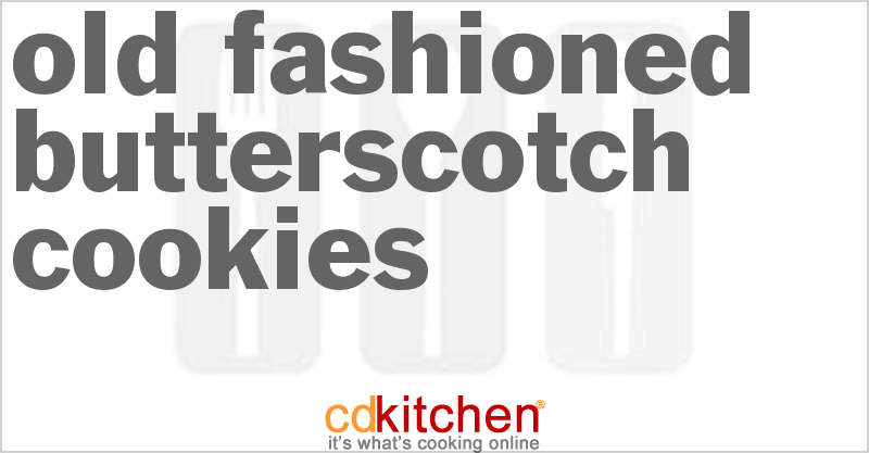 Old Fashioned Butterscotch Cookies Recipe | CDKitchen.com