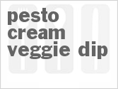 recipe for pesto cream veggie dip