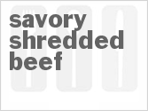 recipe for savory slow cooker shredded beef