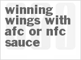 recipe for winning wings with afc or nfc sauce