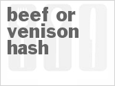 recipe for beef or venison hash