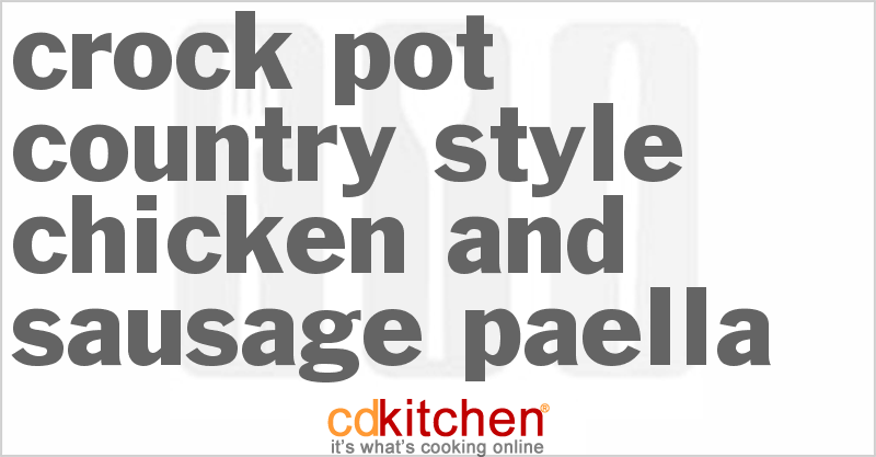Country-Style Chicken And Sausage Paella - CDKitchen.com