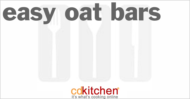 Easy Oat Bars - CDKitchen.com
