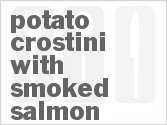 recipe for potato crostini with smoked salmon