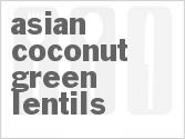 recipe for asian coconut green lentils