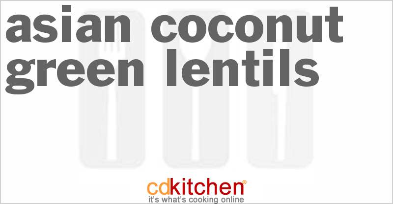 Asian Coconut Green Lentils - CDKitchen.com