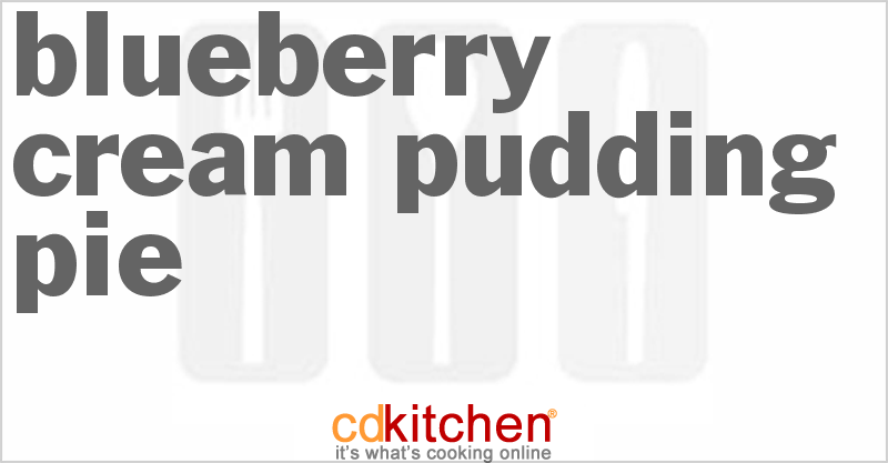 Blueberry Cream Pudding Pie - CDKitchen.com