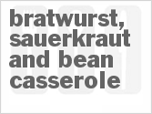 Bratwurst, Sauerkraut And Bean Casserole image