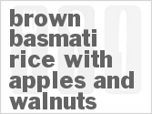 recipe for brown basmati rice with apples and walnuts