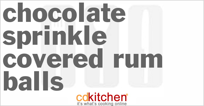 Chocolate Sprinkle Covered Rum Balls - CDKitchen.com