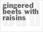 recipe for gingered beets with raisins