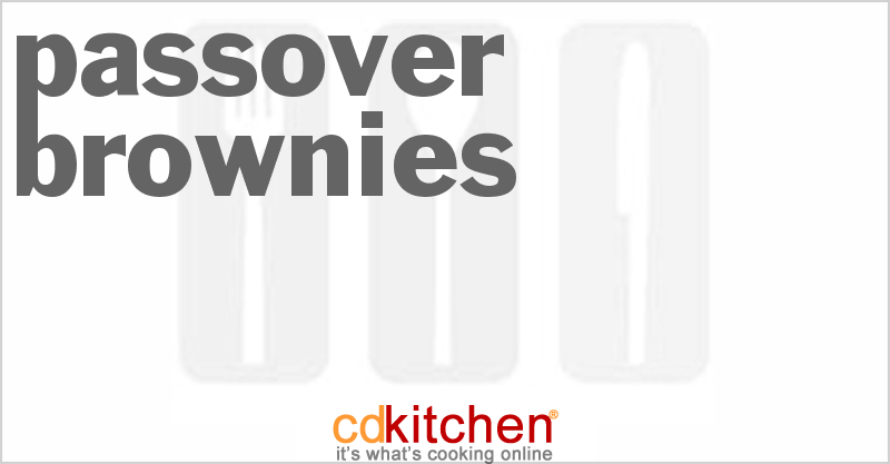 Passover Brownies - CDKitchen.com