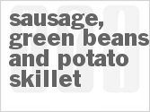 recipe for sausage, green beans and potato skillet