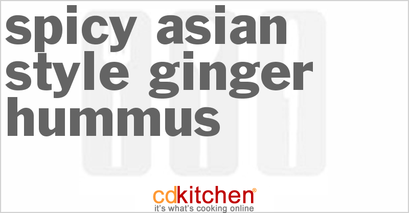 Spicy Asian-Style Ginger Hummus - CDKitchen.com