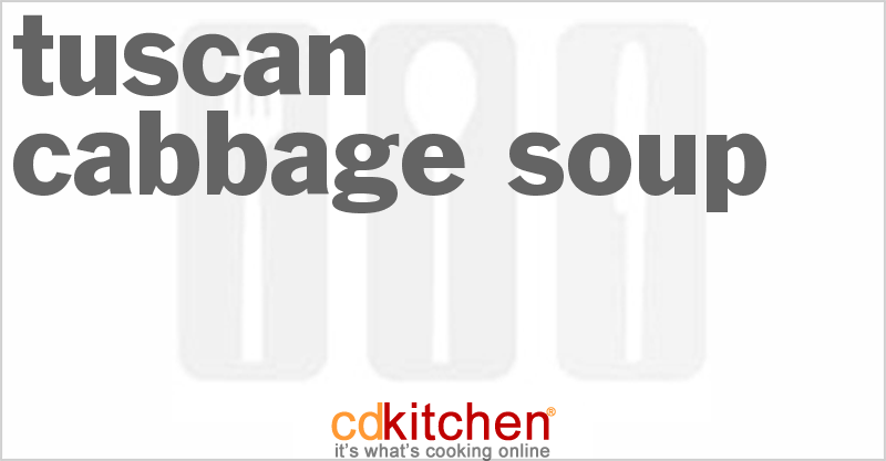 Tuscan Cabbage Soup - CDKitchen.com