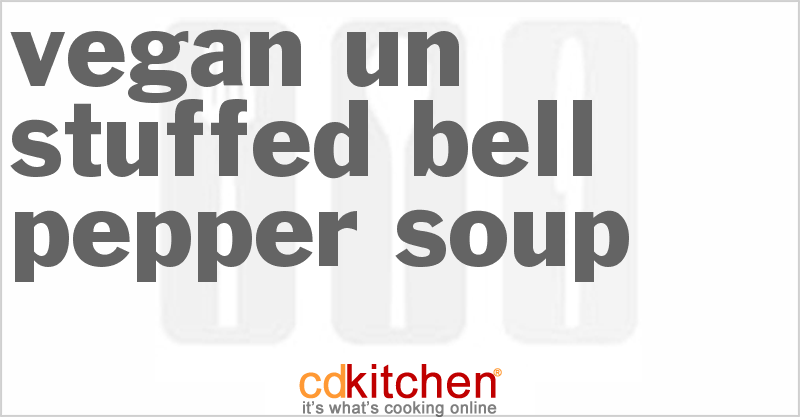Vegan Un-Stuffed Bell Pepper Soup - CDKitchen.com