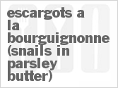 Escargots A La Bourguignonne (Snails In Parsley Butter)