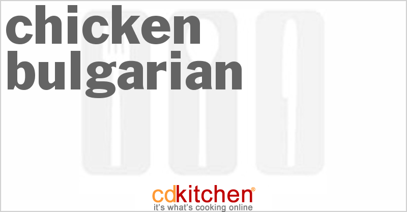 Chicken Bulgarian Recipe | CDKitchen.com