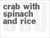 recipe for crab with spinach and rice
