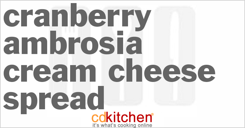 Cranberry Ambrosia-Cream Cheese Spread - CDKitchen.com