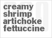 recipe for creamy shrimp artichoke fettuccine