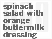 recipe for spinach salad with orange buttermilk dressing