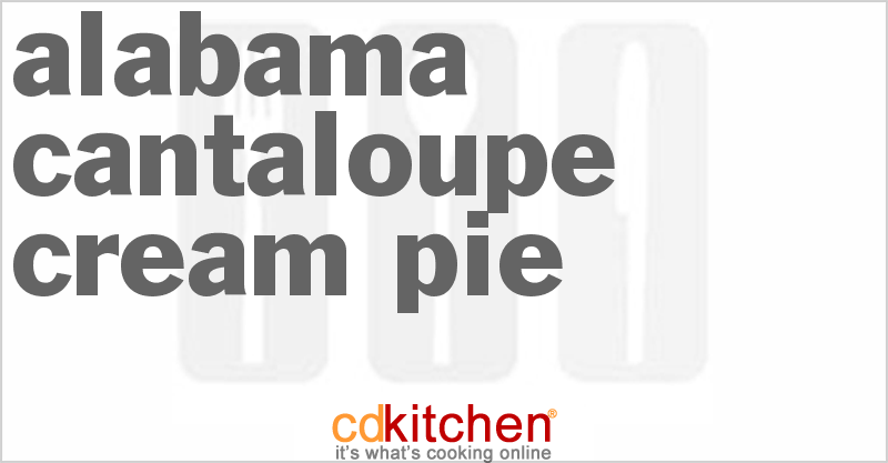 Cantaloupe Cream Pie - CDKitchen.com
