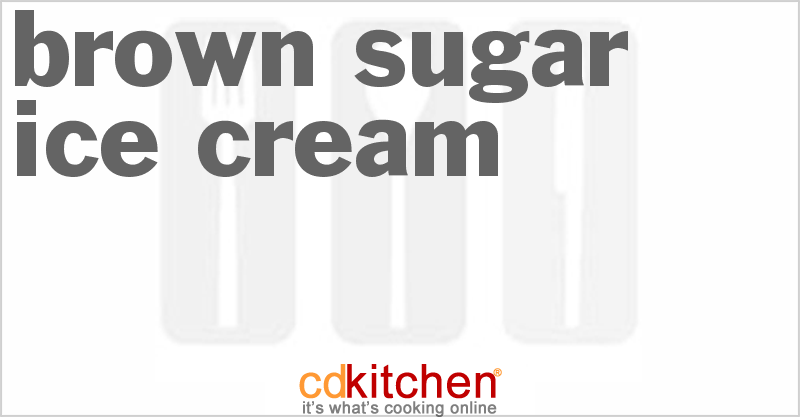Brown Sugar Ice Cream - CDKitchen.com