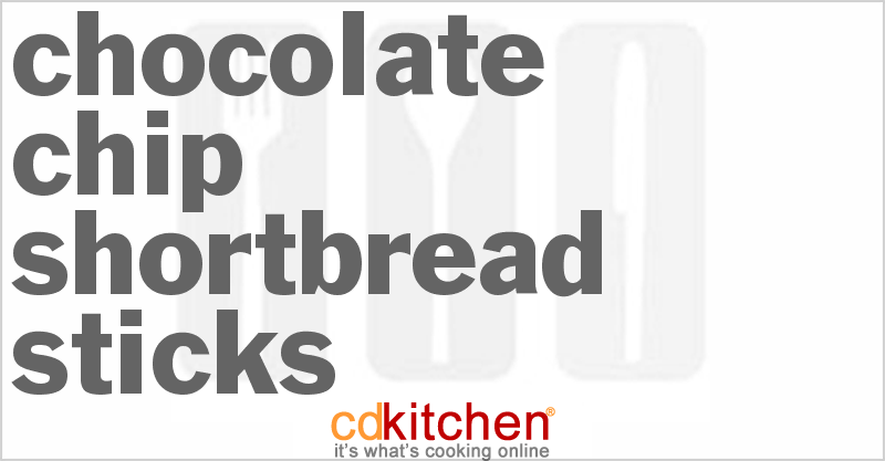 Chocolate Chip Shortbread Sticks - CDKitchen.com