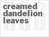 recipe for creamed dandelion leaves