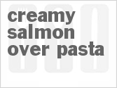 recipe for creamy salmon over pasta