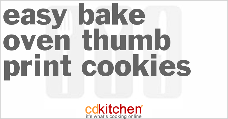 Easy Bake Oven Thumb Print Cookies - CDKitchen.com