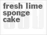 recipe for fresh lime sponge cake
