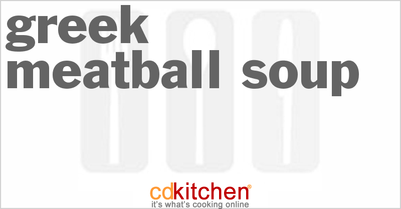 Greek Meatball Soup - CDKitchen.com