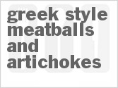 recipe for slow cooker greek-style meatballs and artichokes