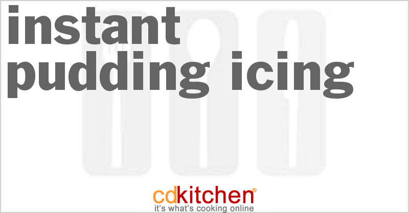 Instant Pudding Icing Recipe | CDKitchen.com