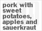 recipe for slow cooker pork with sweet potatoes, apples and sauerkraut