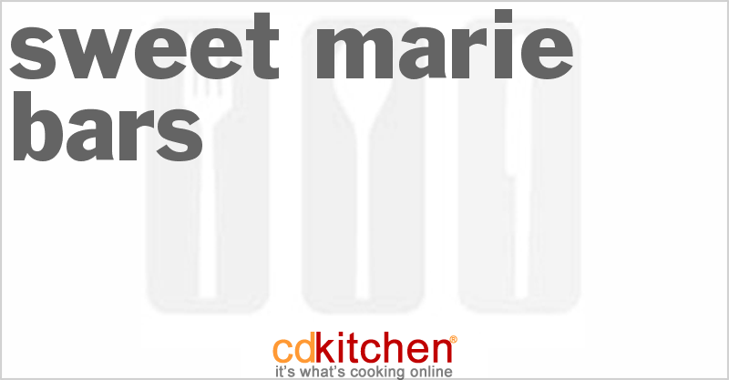 Sweet Marie Bars - CDKitchen.com