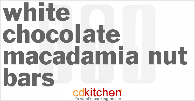 White Chocolate-Macadamia Nut Bars - CDKitchen.com