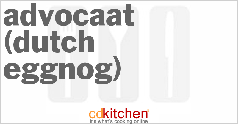 Advocaat (Dutch Eggnog) - CDKitchen.com