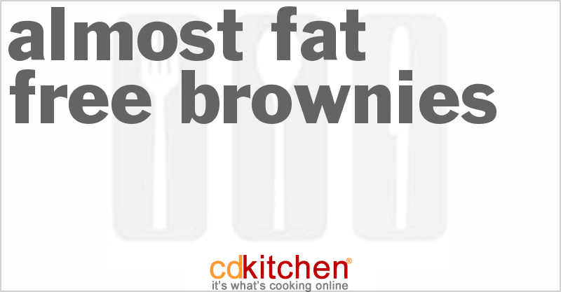 Almost Fat Free Brownies - CDKitchen.com