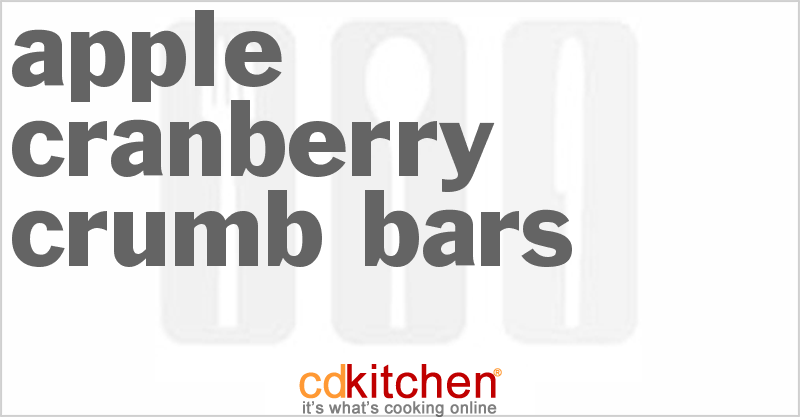 Apple Cranberry Crumb Bars - CDKitchen.com