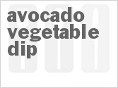 recipe for avocado vegetable dip