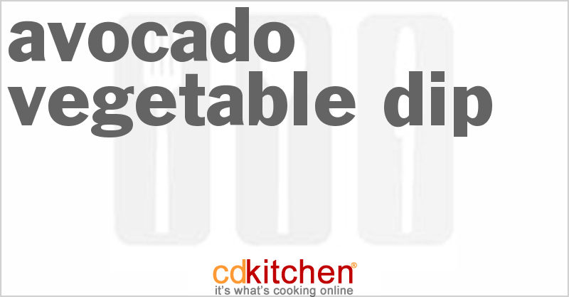 Avocado Vegetable Dip - CDKitchen.com