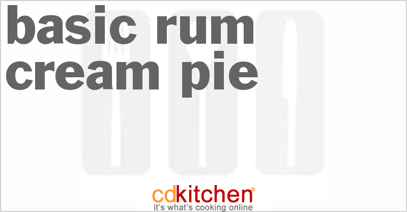 Basic Rum Cream Pie - CDKitchen.com
