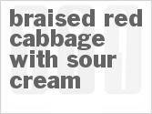 recipe for braised red cabbage with sour cream